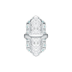 Sterling Silver Semi Mount Ring Setting Round RD 5x5mm PE 4x2mm DHJ