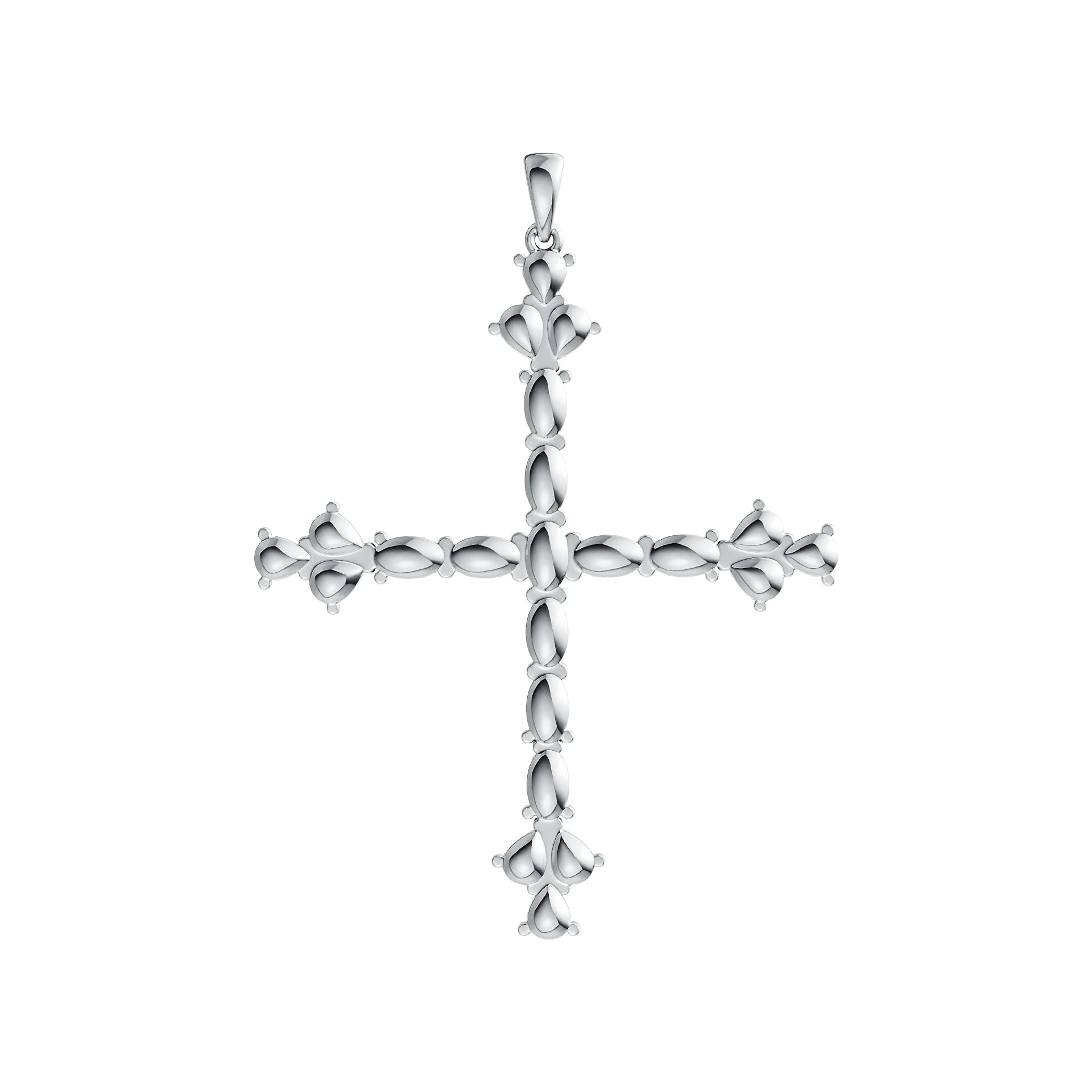 14K Gold Semi Mount Pendant Setting Oval OV 5x3mm PE 4x3mm Cross Theme DHJ