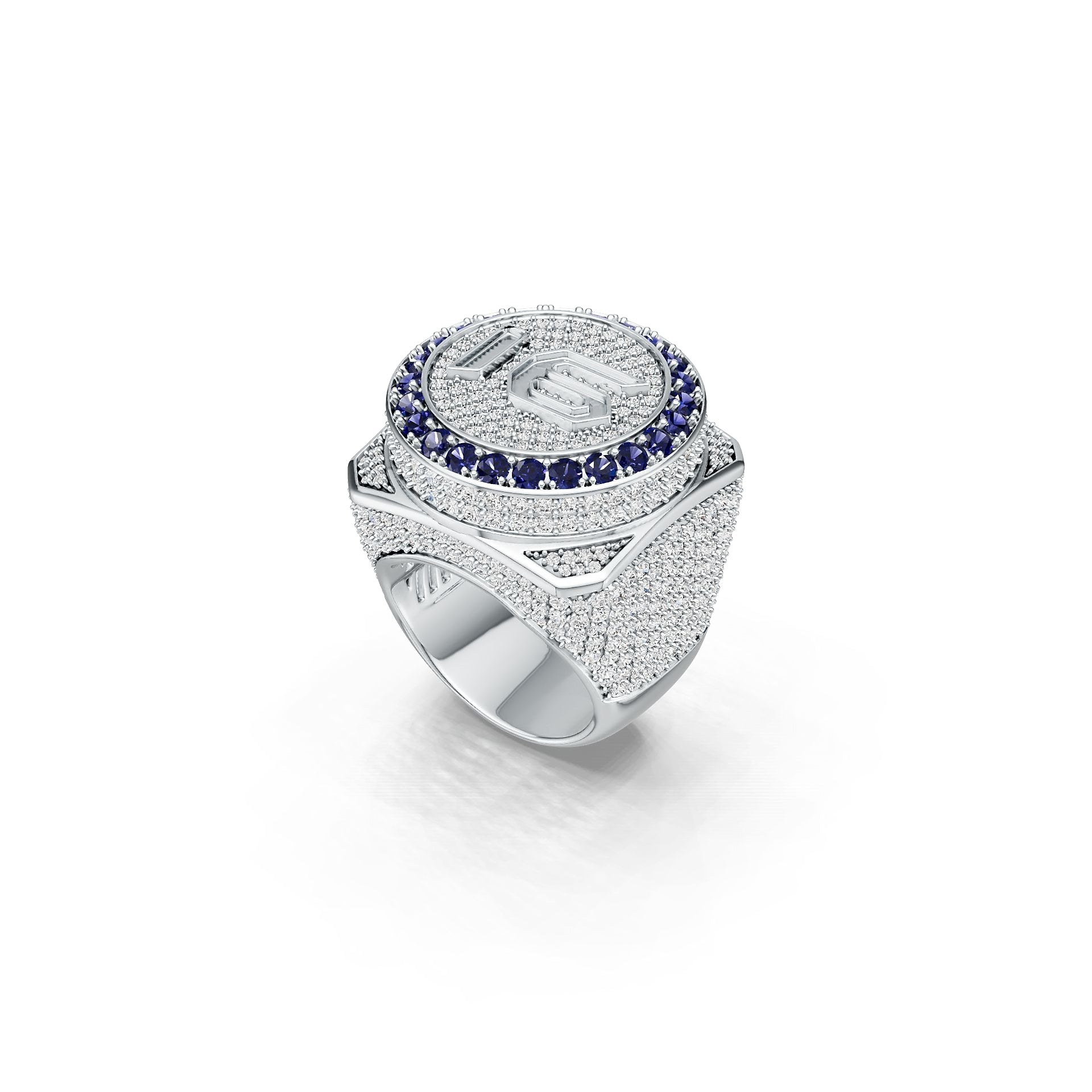 Men's Customizable Sterling Silver Champion Ring - Personalized Ring of Honor for Champions Syzjewelry