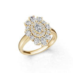 10K Gold Semi Mount Ring Setting Round Ro 6x6mm Syz Jewelry