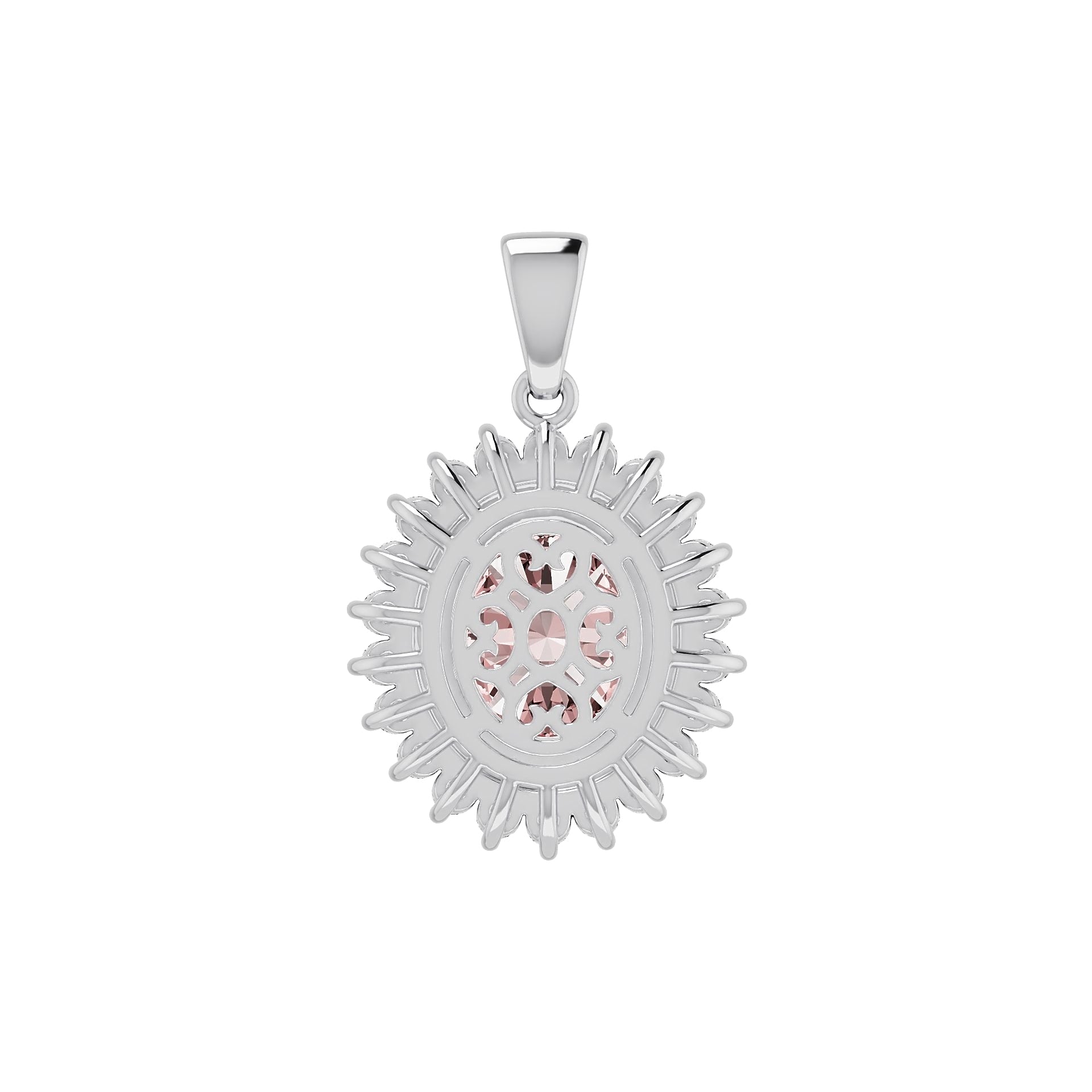 Sterling Silver Semi Mount Pendant Setting Oval OV 11X9mm Syzjewelry