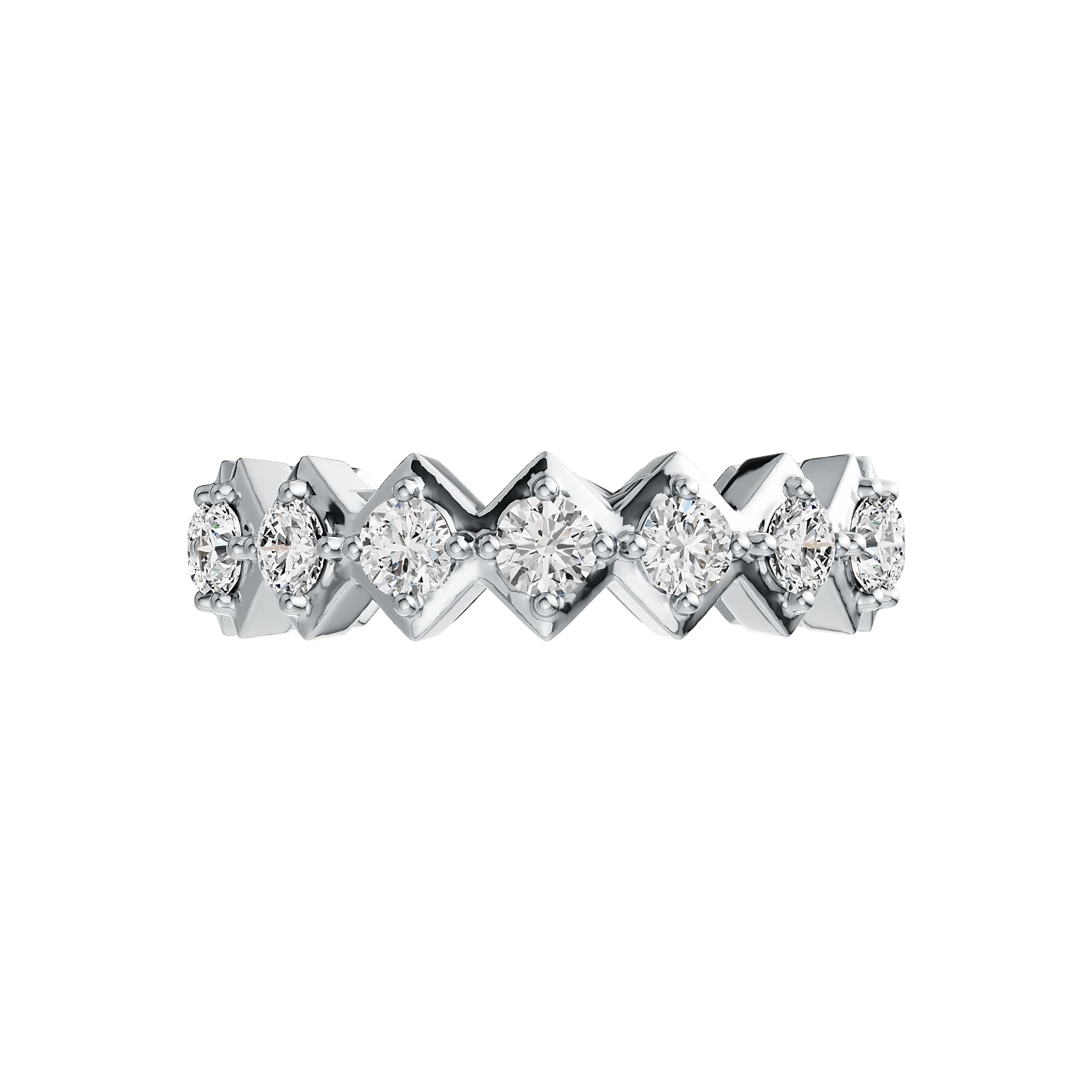 Platinum Full Enternity Band Ring Engagement Wedding 5mm Band RD 3x3mm DHJ