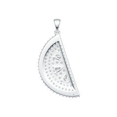 Sterling Silver Semi Mount Pendant Setting Pear PE 5X3mm DHJ