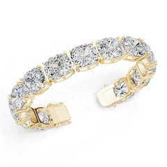 14K Gold Semi Mount Bracelet Setting Cushion Cu 12x12mm Diamond Accent Syz Jewelry