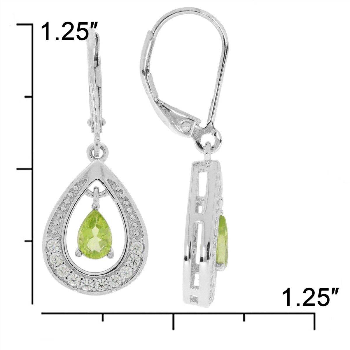 Platinum Semi Mount Earrings Setting Pear PE 6x4mm Drop Dangle Diamond Accent Syzjewelry