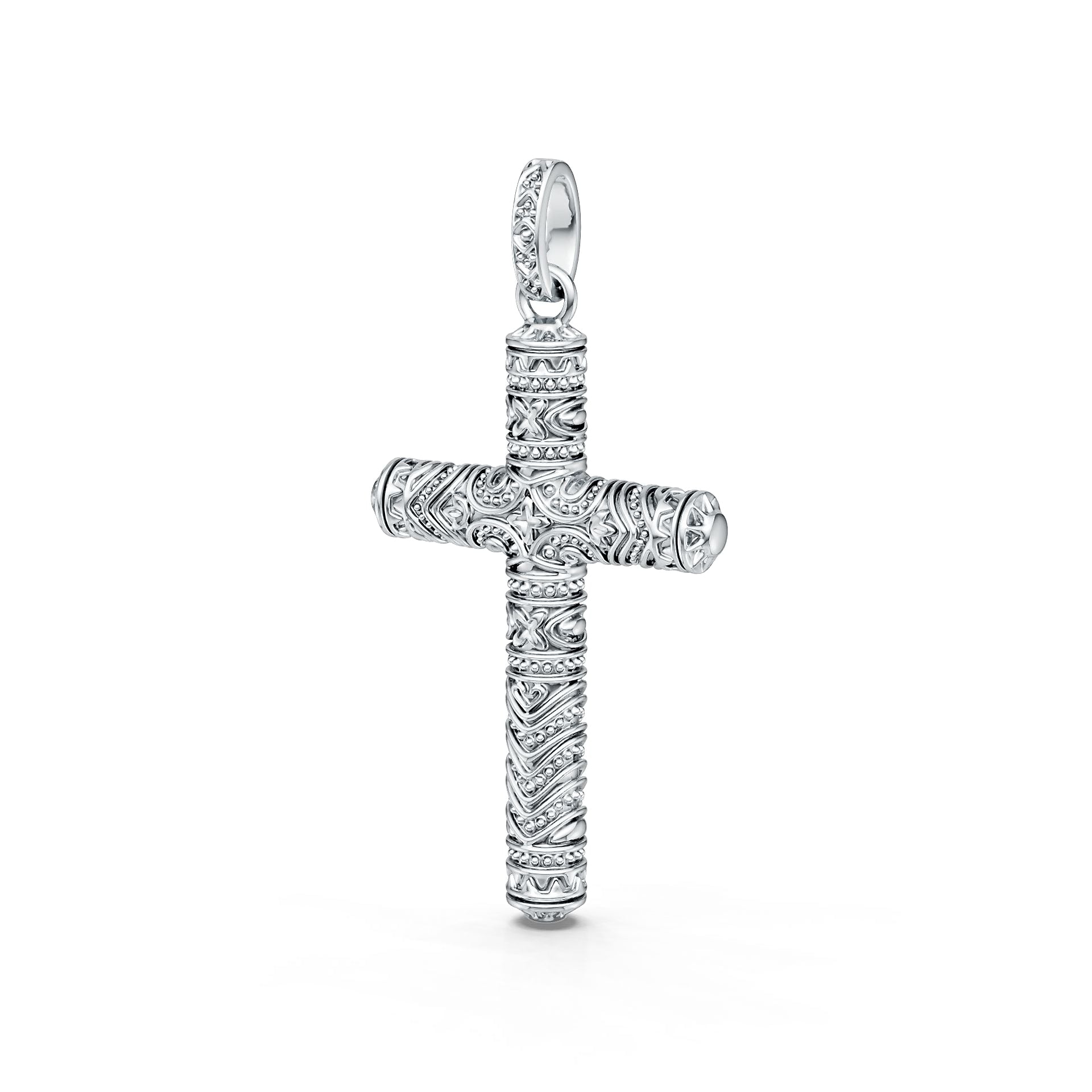 Sterling Silver Pendant Solid Cross Theme DHJ