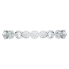 Platinum Semi Mount Bracelet Setting Round Ro 2x2mm Diamond Accent Syz Jewelry