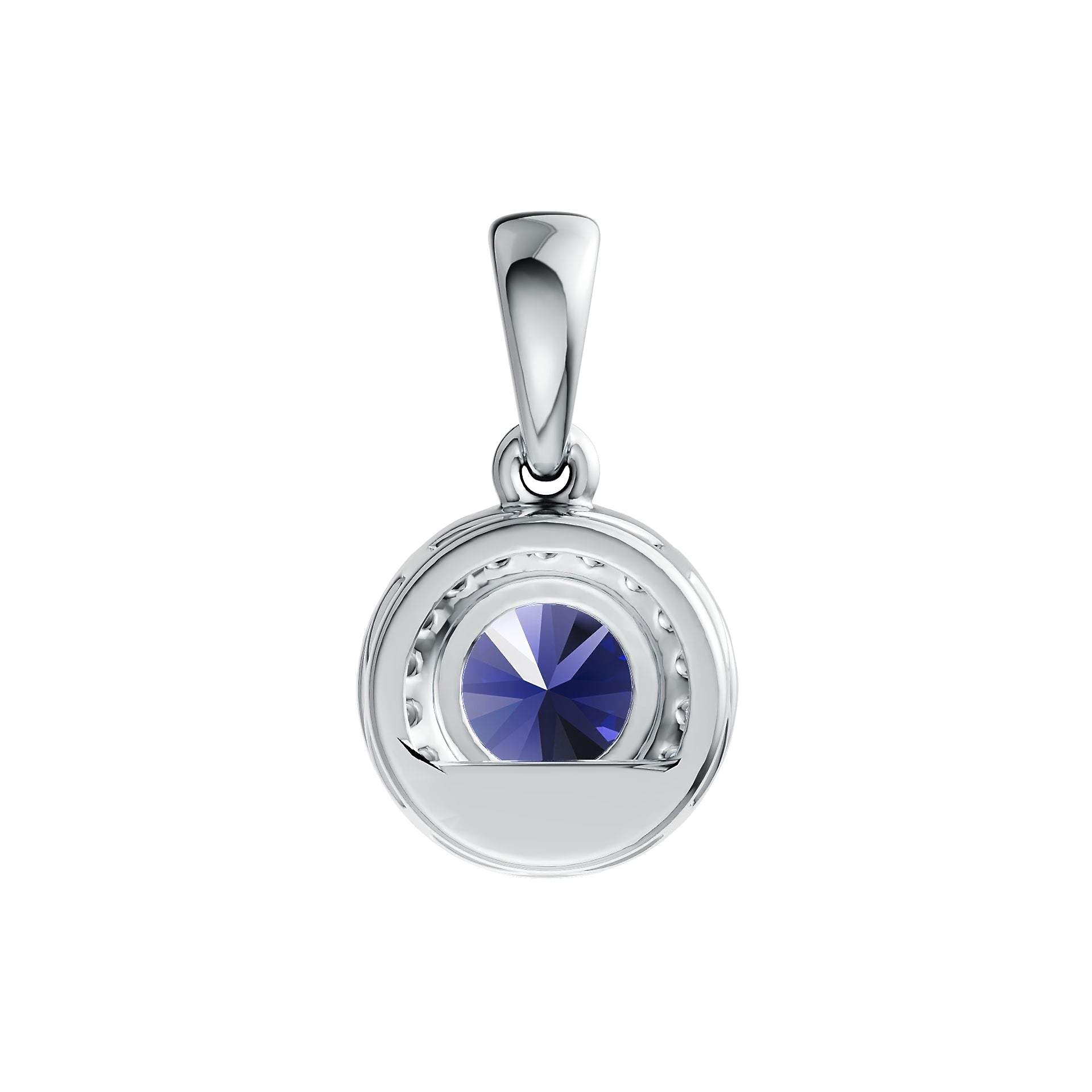 Sterling Silver Semi Mount Pendant Setting Round RD 6X6mm Halo Syzjewelry