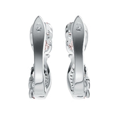 Sterling Silver Semi Mount Earrings Setting Oval OV 5X3mm with White Topaz Syzjewelry
