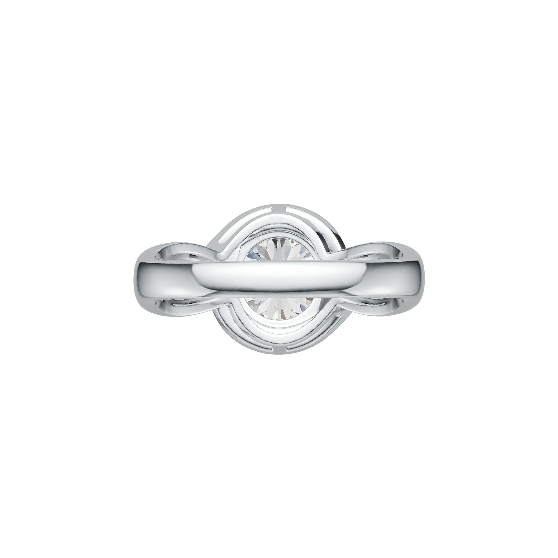 Sterling Silver Semi Mount Ring Setting Round RD 8x8mm DHJ