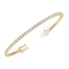 18K Gold Semi Mount Bracelet Setting Round Ro 2x2mm Syz Jewelry