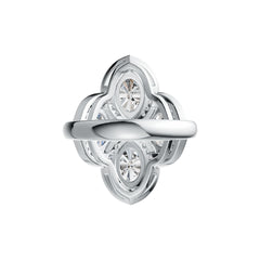 10K Gold Semi Mount Ring Setting Oval OV 7X5mm Moissanite Accent DHJ