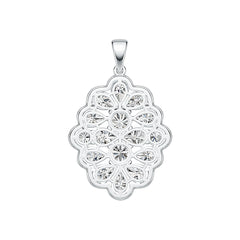 Sterling Silver Semi Mount Pendant Setting Pear PE 7X5mm RD 6Xmm RD 5X5mm DHJ