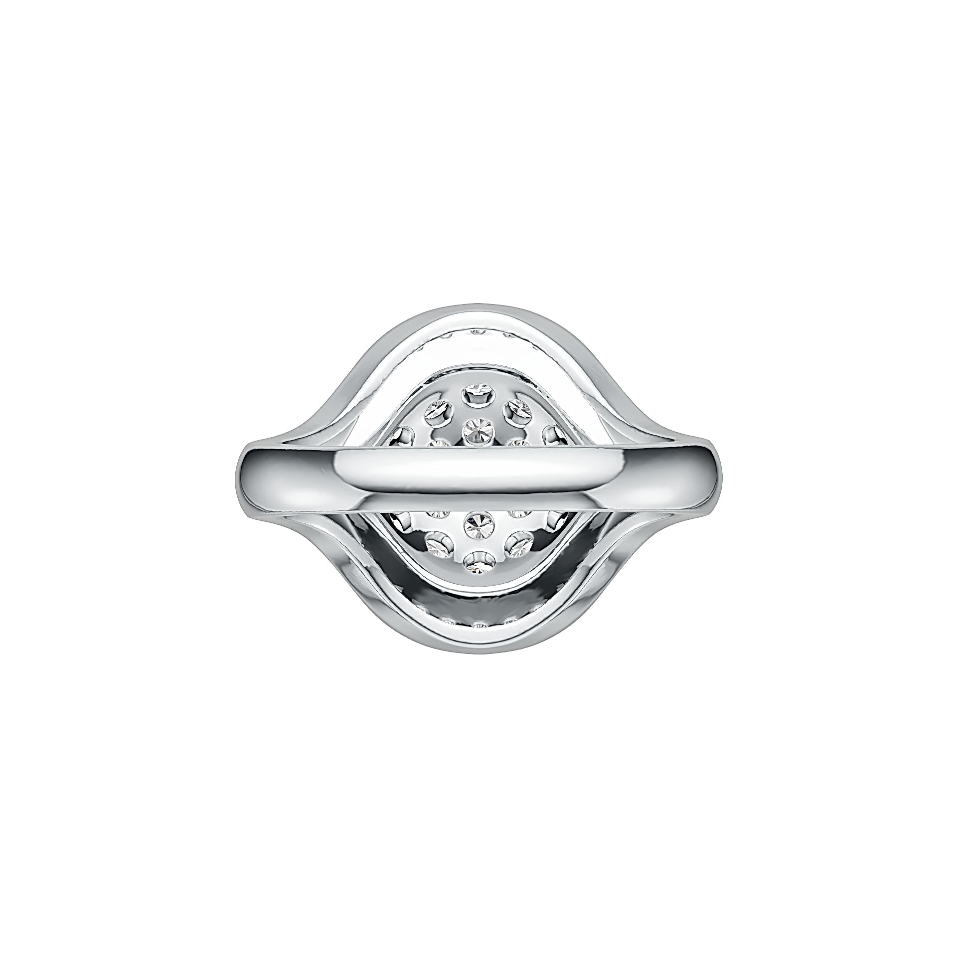 14K Gold Cluster Ring with or Moissanite Diamond Accent DHJ