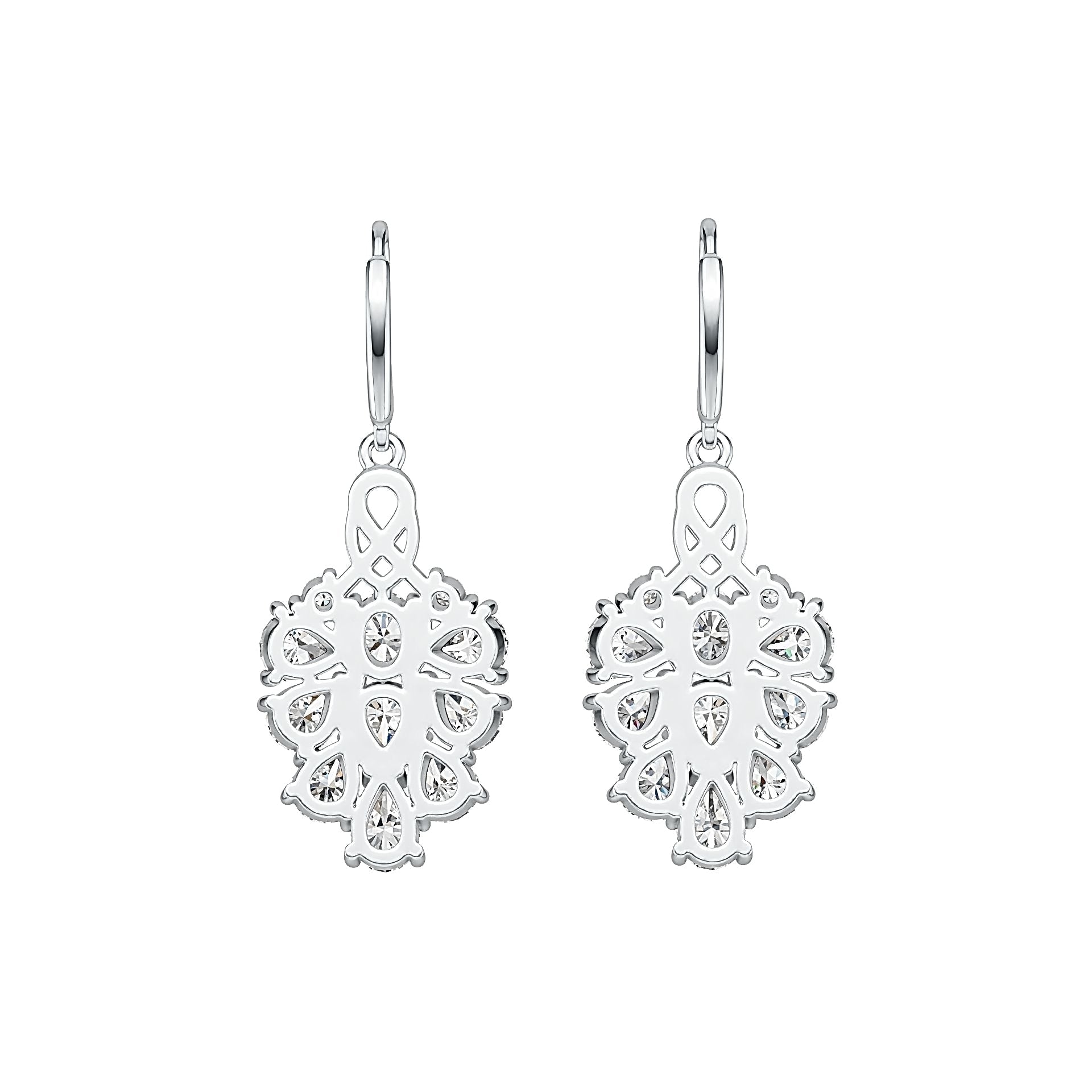 14K Gold Semi Mount Earrings Setting Pear PE 6X4mm PE 5X4mm OV 5X4mm Diamond Accent DHJ