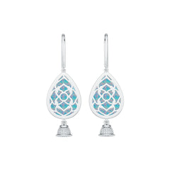 Sterling Silver Semi Mount Earrings Setting Pear PE 23X16mm Cabochon DHJ