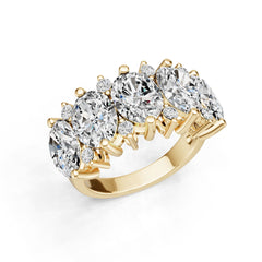 14K Gold Semi Mount Ring Setting Oval Ov 8x6mm Diamond Accent Syz Jewelry