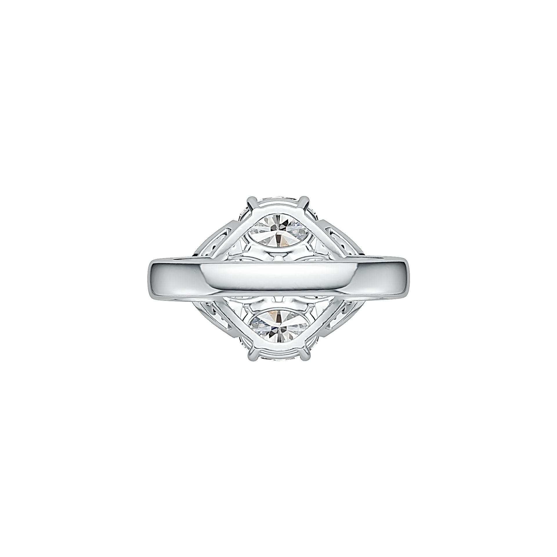 Sterling Silver Semi Mount Ring Setting Oval OV 7x5mm with White Topaz - Syzjewelry