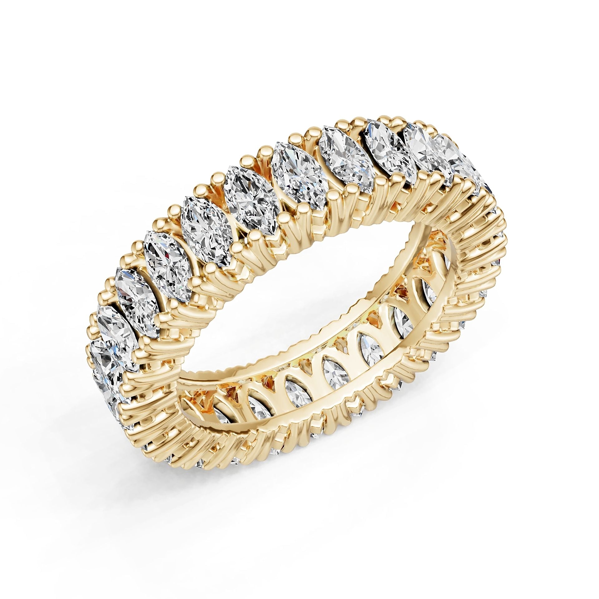 Platinum Semi Mount Ring Setting Marquise Ma 5x2mm Diamond Accent Syz Jewelry