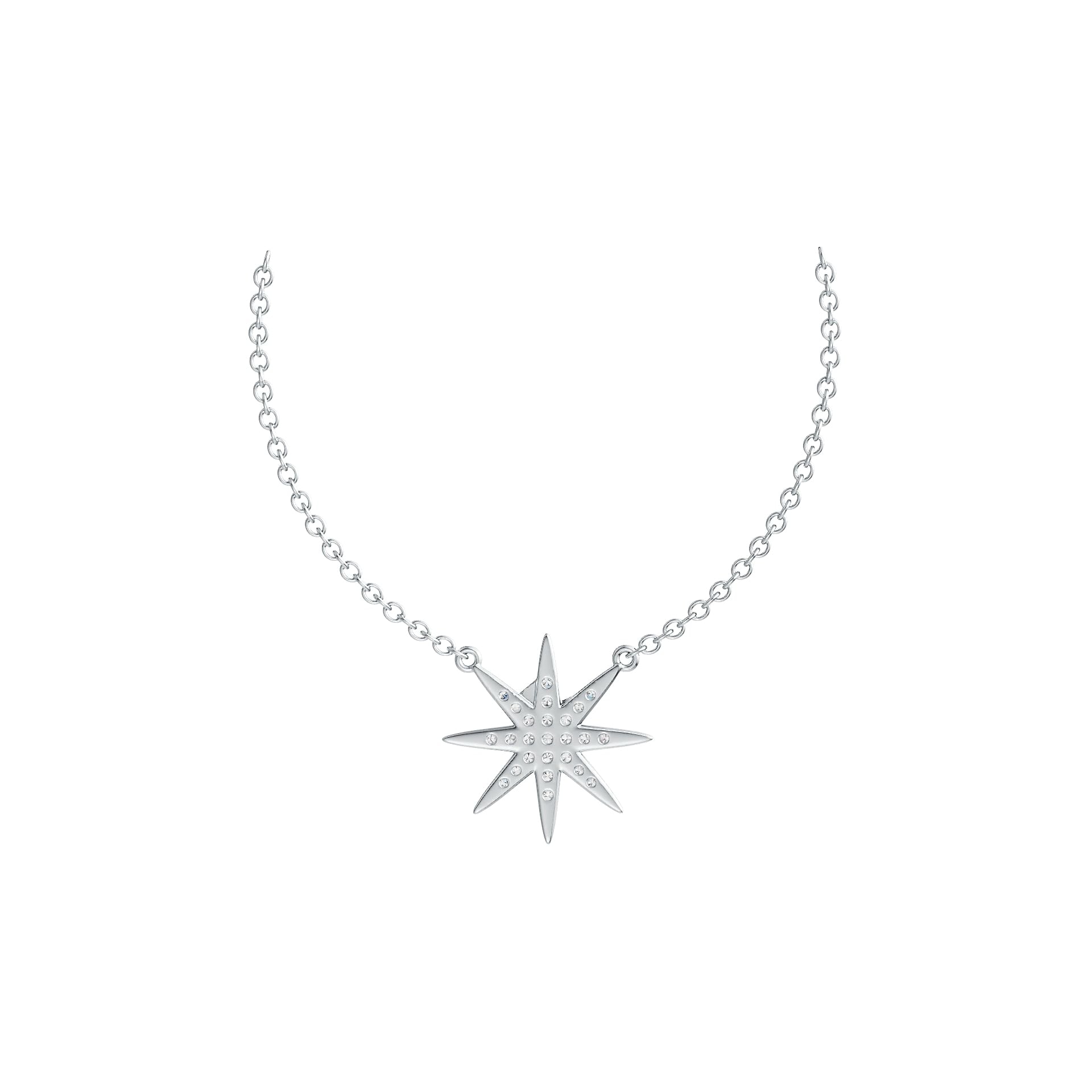 Sterling Silver Pendant Starburst Theme with White Topaz or Moissanite - Syzjewelry
