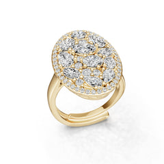 Platinum Semi Mount Ring Setting Round Ro 6x4mm Diamond Accent Syz Jewelry