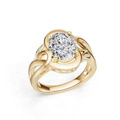 Sterling Silver Semi Mount Ring Setting Oval OV 10X8mm Syzjewelry