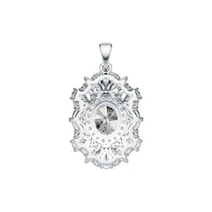 Sterling Silver Semi Mount Pendant Setting Oval OV 10X8mm DHJ