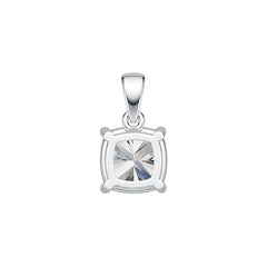Sterling Silver Semi Mount Pendant Setting Cushion CU 8X8mm DHJ