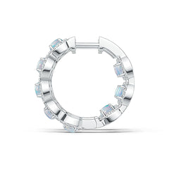 Platinum Semi Mount Earrings Setting Oval OV 4X3mm Diamond Accent DHJ