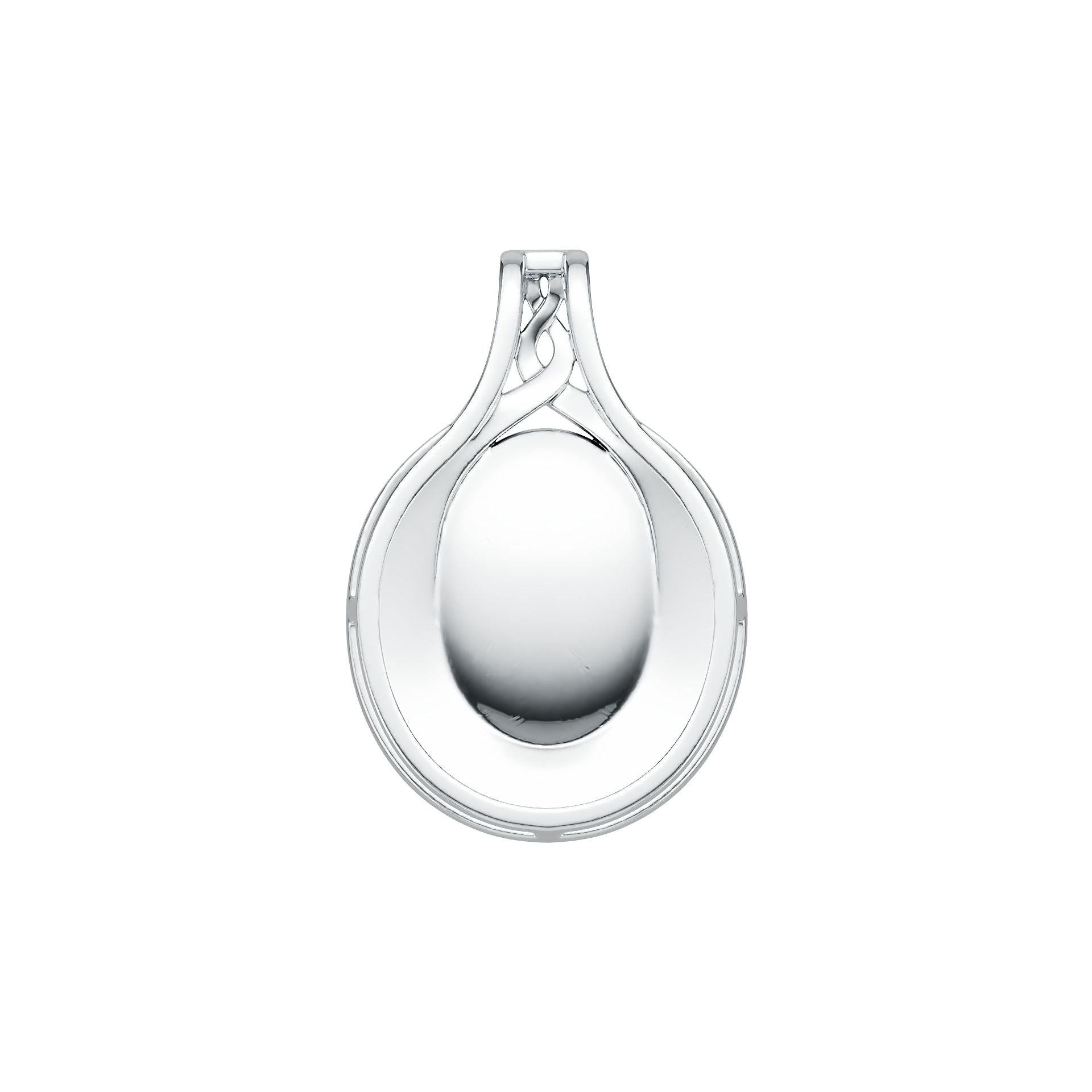 Sterling Silver Semi Mount Pendant Setting Oval OV 14X10mm Cabochon DHJ