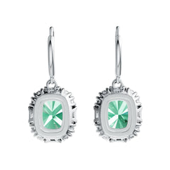 Sterling Silver Semi Mount Earrings Setting Cushion CU 10X8mm DHJ