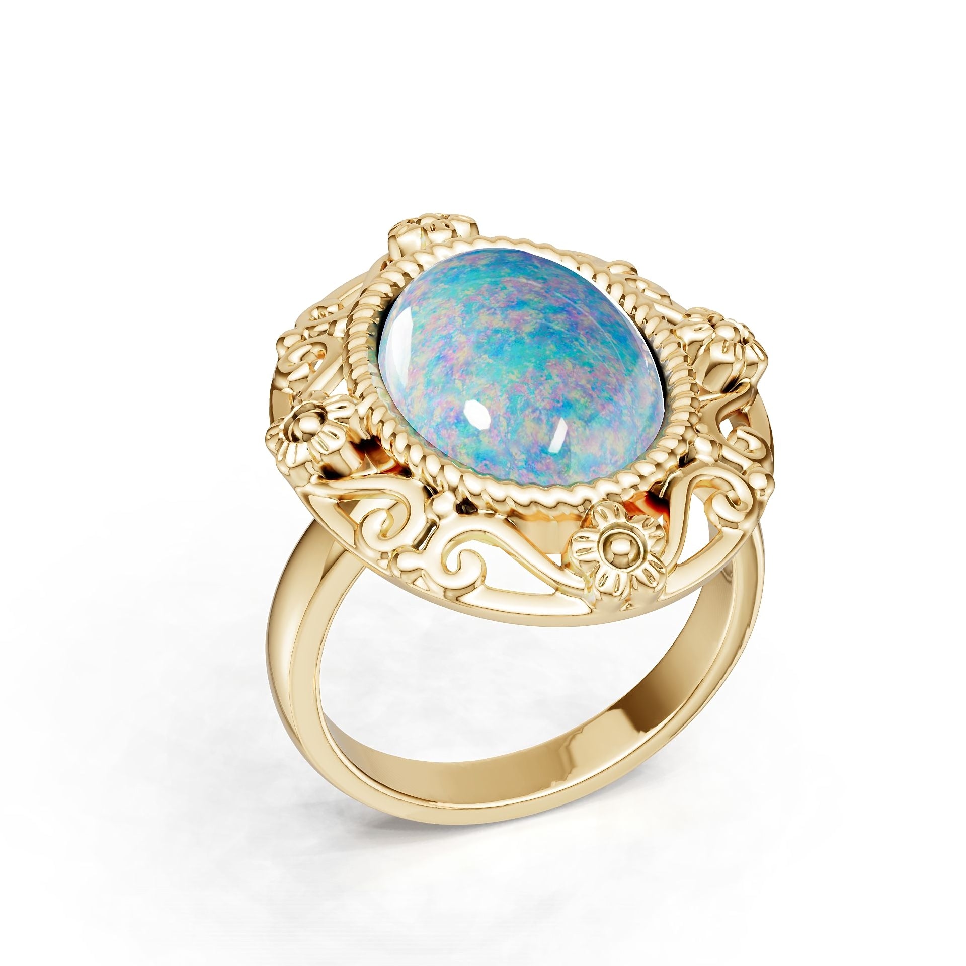 18K Gold Semi Mount Ring Setting Oval Ov 14x10mm Syz Jewelry