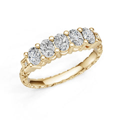 Platinum Semi Mount Ring Setting Oval Ov 4x3mm Diamond Accent Syz Jewelry