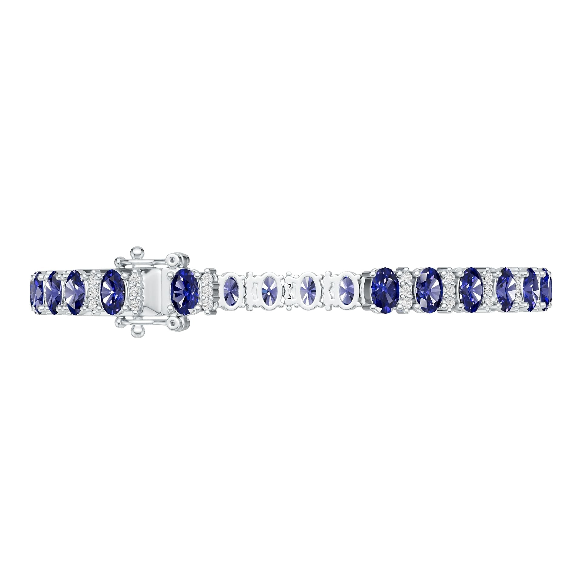 Sterling Silver Semi Mount Bracelet Setting Oval OV 6X4mm DHJ