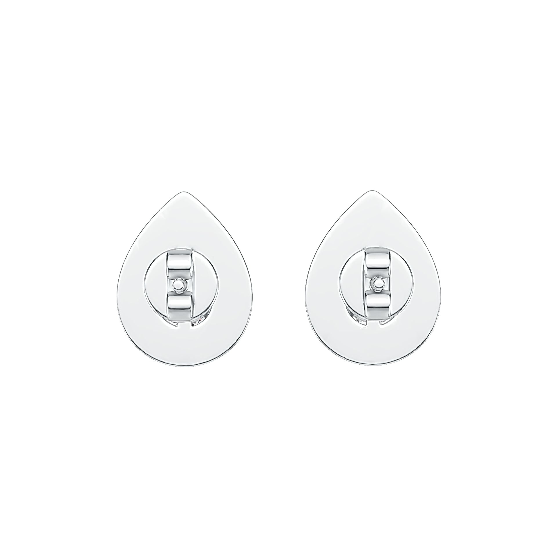 Platinum Semi Mount Earrings Setting Pear PE 6x4mm DHJ