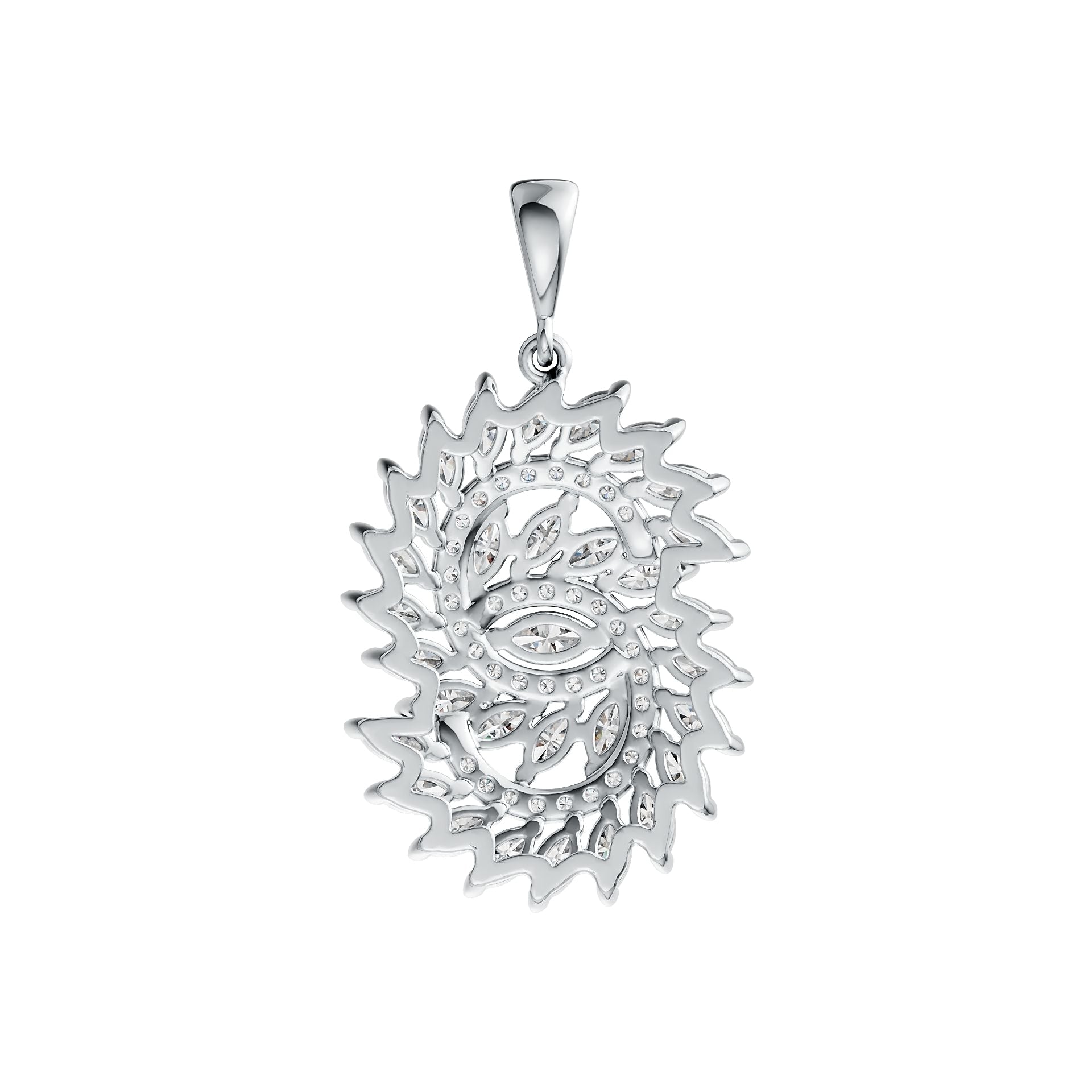 10K Gold Semi Mount Pendant Setting Marquise MQ 5X2.5mm MQ 4X2mm Moissanite Accent DHJ