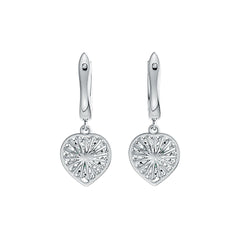 Sterling Silver Semi Mount Earrings Setting Heart HT 6X6mm - Syzjewelry