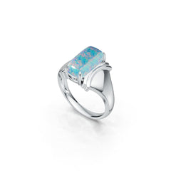 Sterling Silver Semi Mount Ring Setting Cushion CU 14X7mm Cabochon Syzjewelry