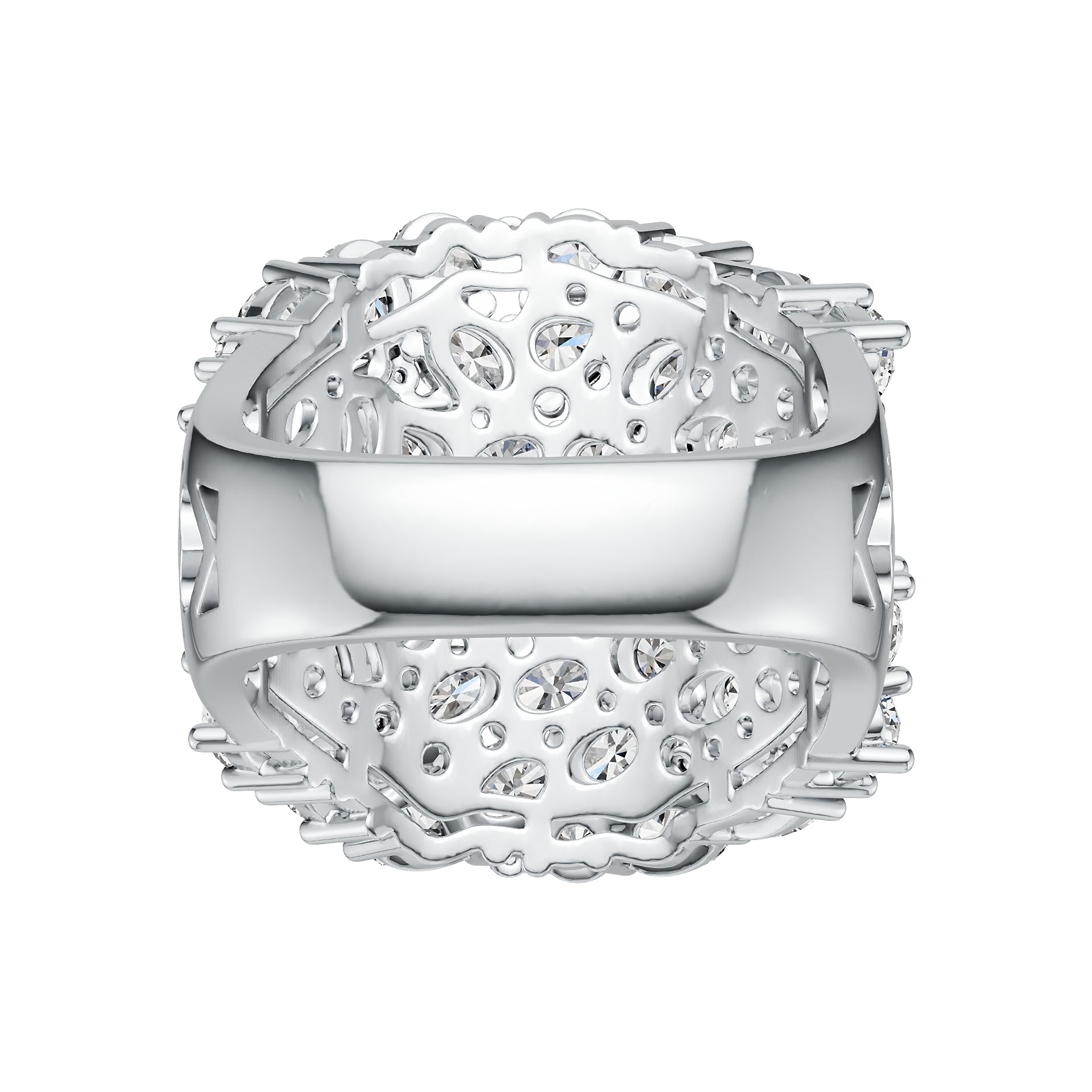 18K Gold Cluster Cocktail Ring with or Moissanite Diamond Accent DHJ
