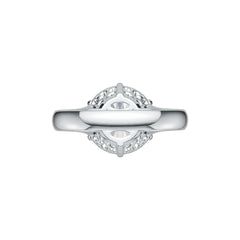 Sterling Silver Semi Mount Ring Setting Round RD 12X12mm Solitaire DHJ