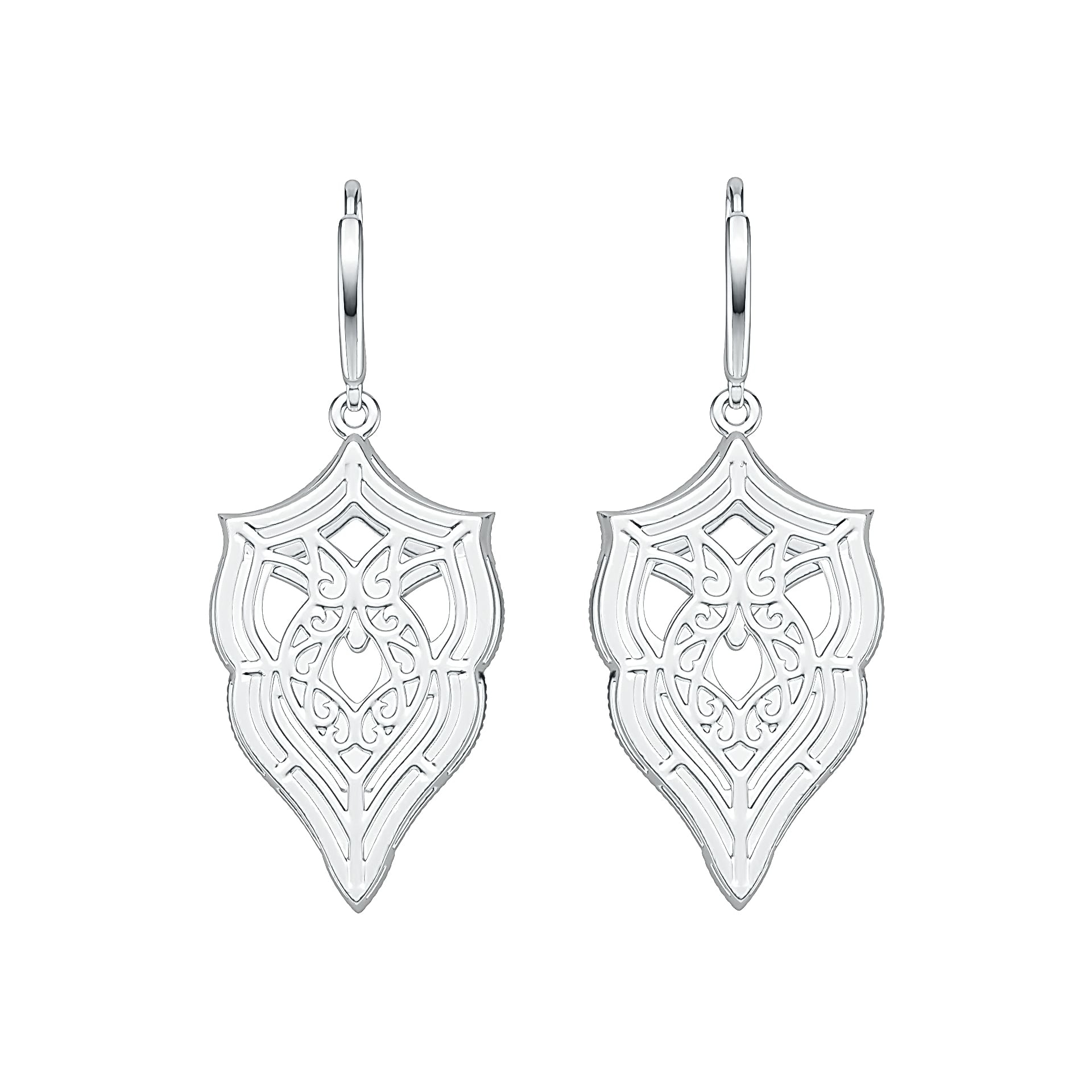 Sterling Silver Semi Mount Earrings Setting Round RD 2x2mm DHJ