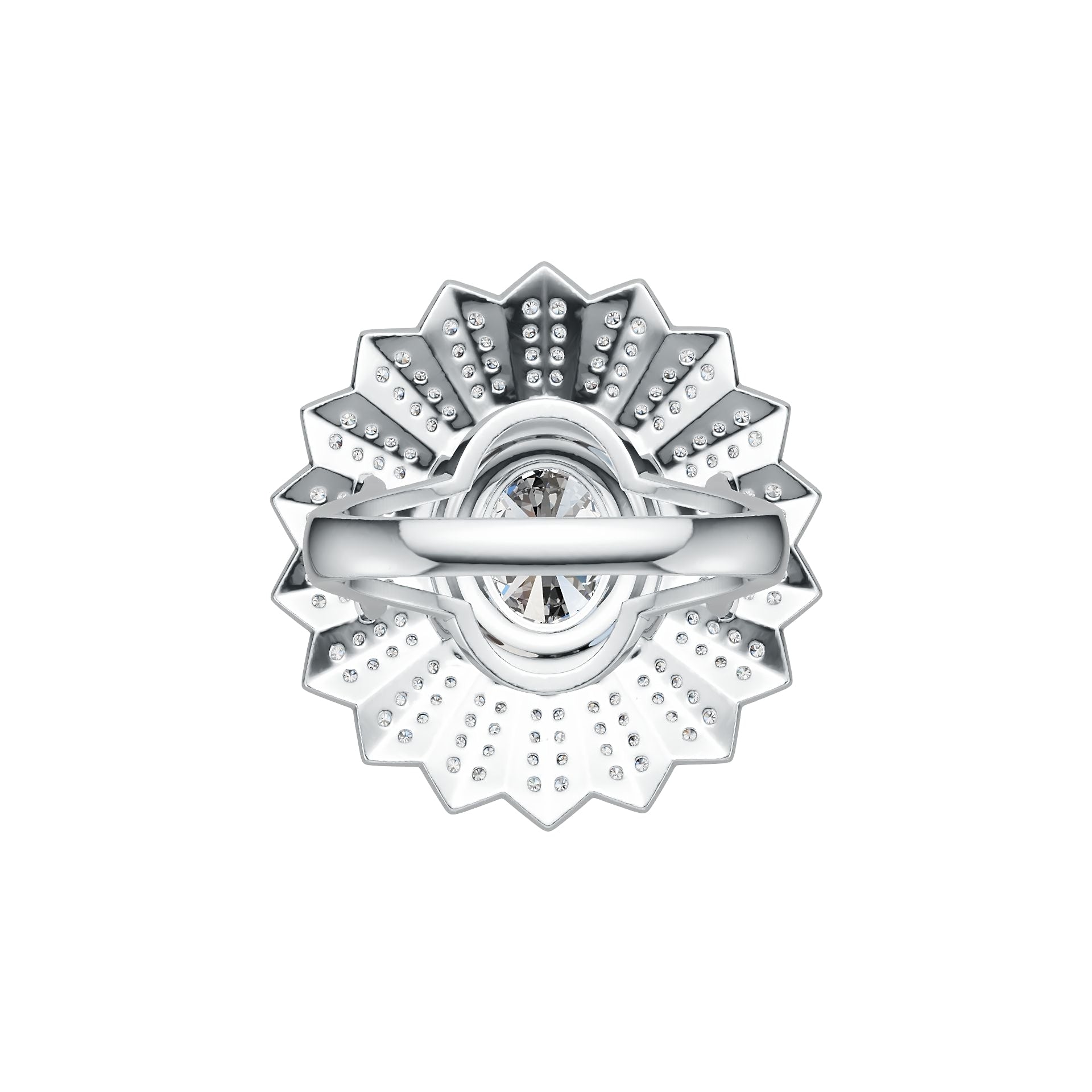 Sterling Silver Semi Mount Ring Setting Oval OV 10X8mm DHJ