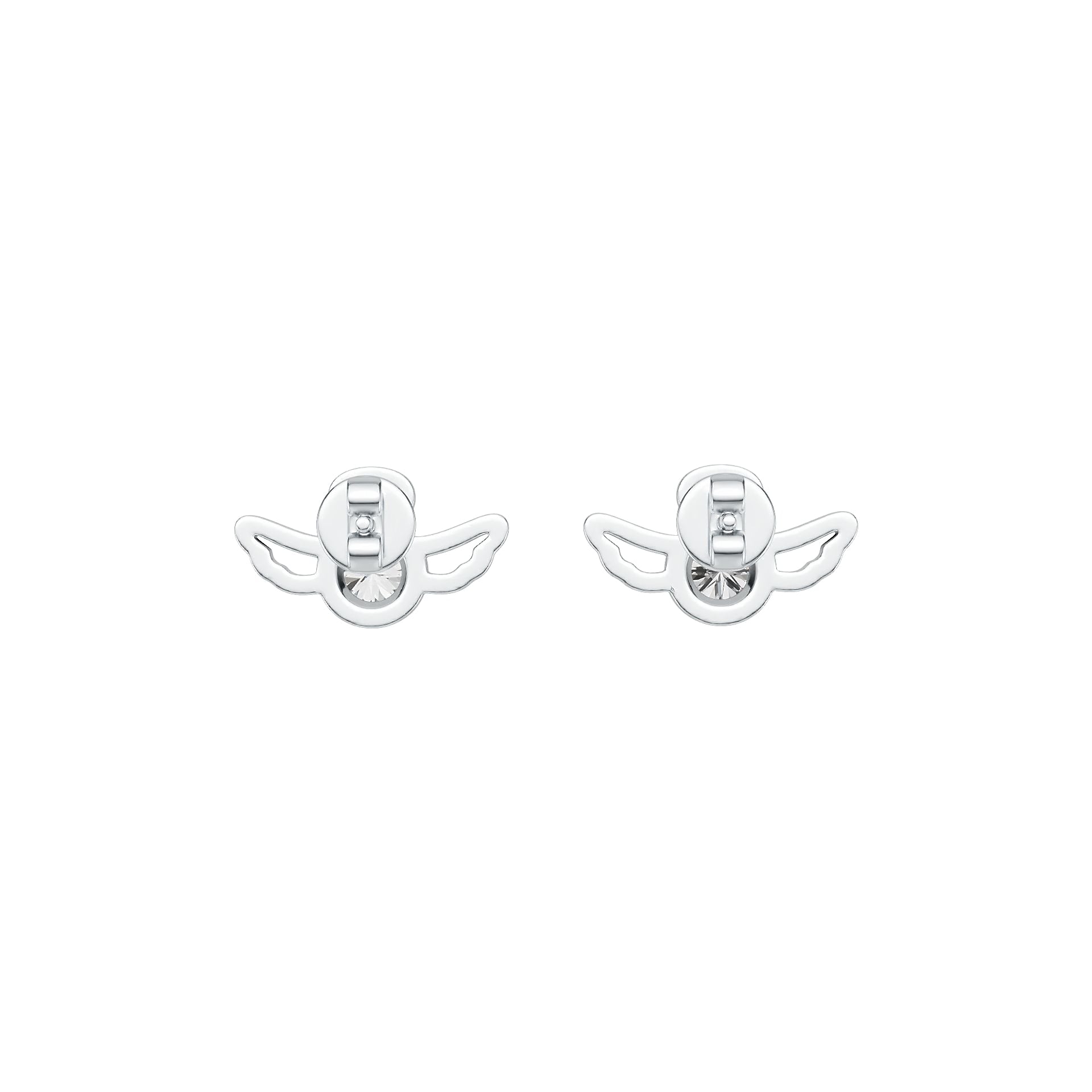 Sterling Silver Semi Mount Earrings Setting Round RD 4x4mm Angel Theme DHJ