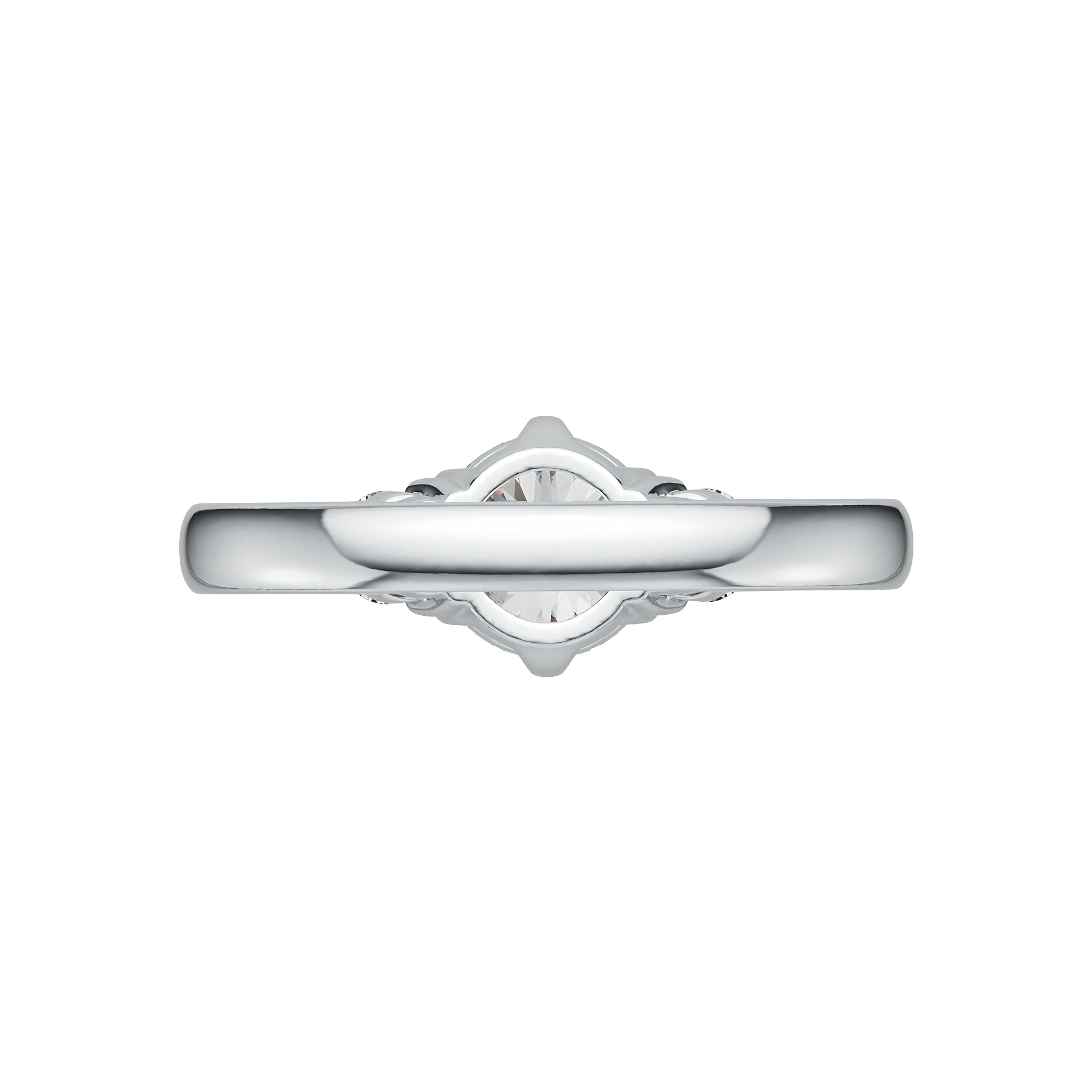 Sterling Silver Semi Mount Ring Setting Round RD 7x7mm DHJ