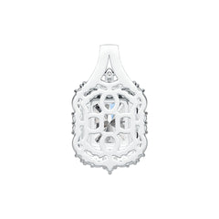 18K Gold Semi Mount Pendant Setting Emerald OCT 10X8mm Diamond Accent DHJ