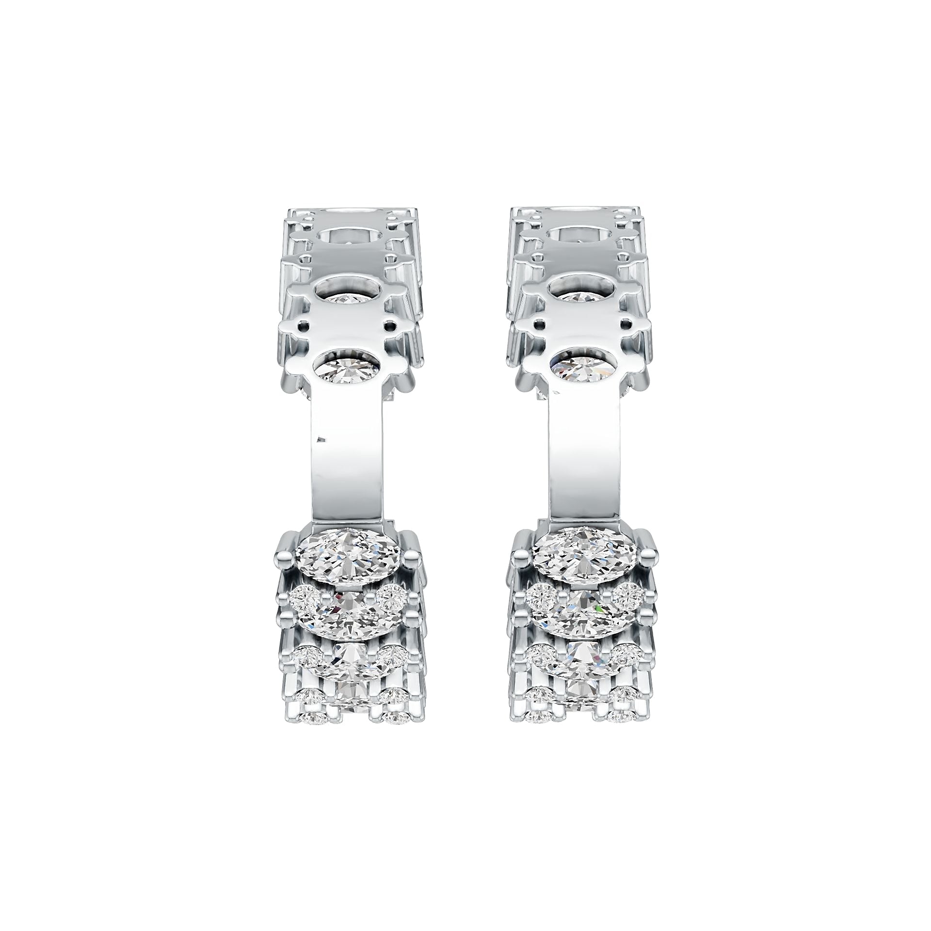 Sterling Silver Semi Mount Earrings Setting Oval OV 5X3mm DHJ