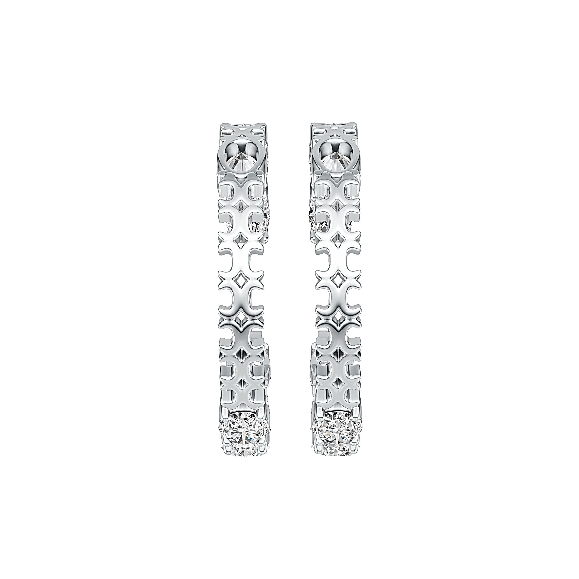 Sterling Silver Semi Mount Earrings Setting Oval OV 7X5mm Hoop DHJ