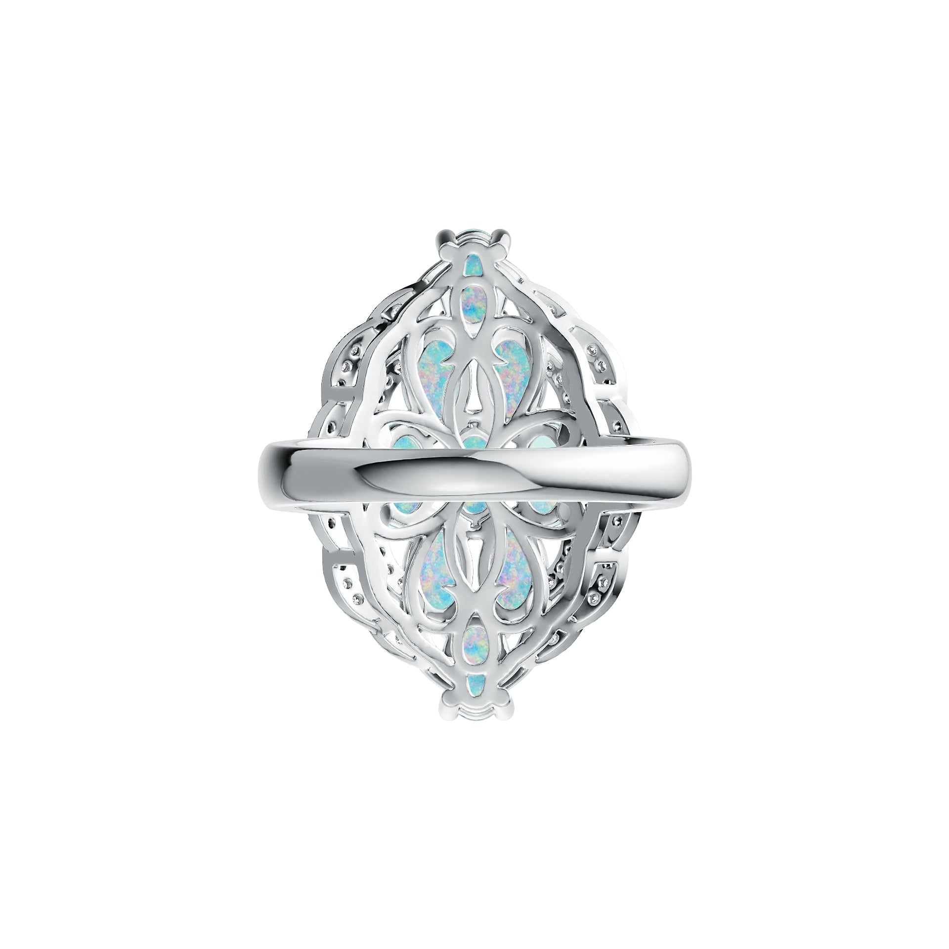 Sterling Silver Semi Mount Ring Setting Oval OV 6X4mm Cabochon DHJ