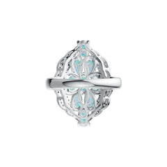 Sterling Silver Semi Mount Ring Setting Oval OV 6X4mm Cabochon DHJ