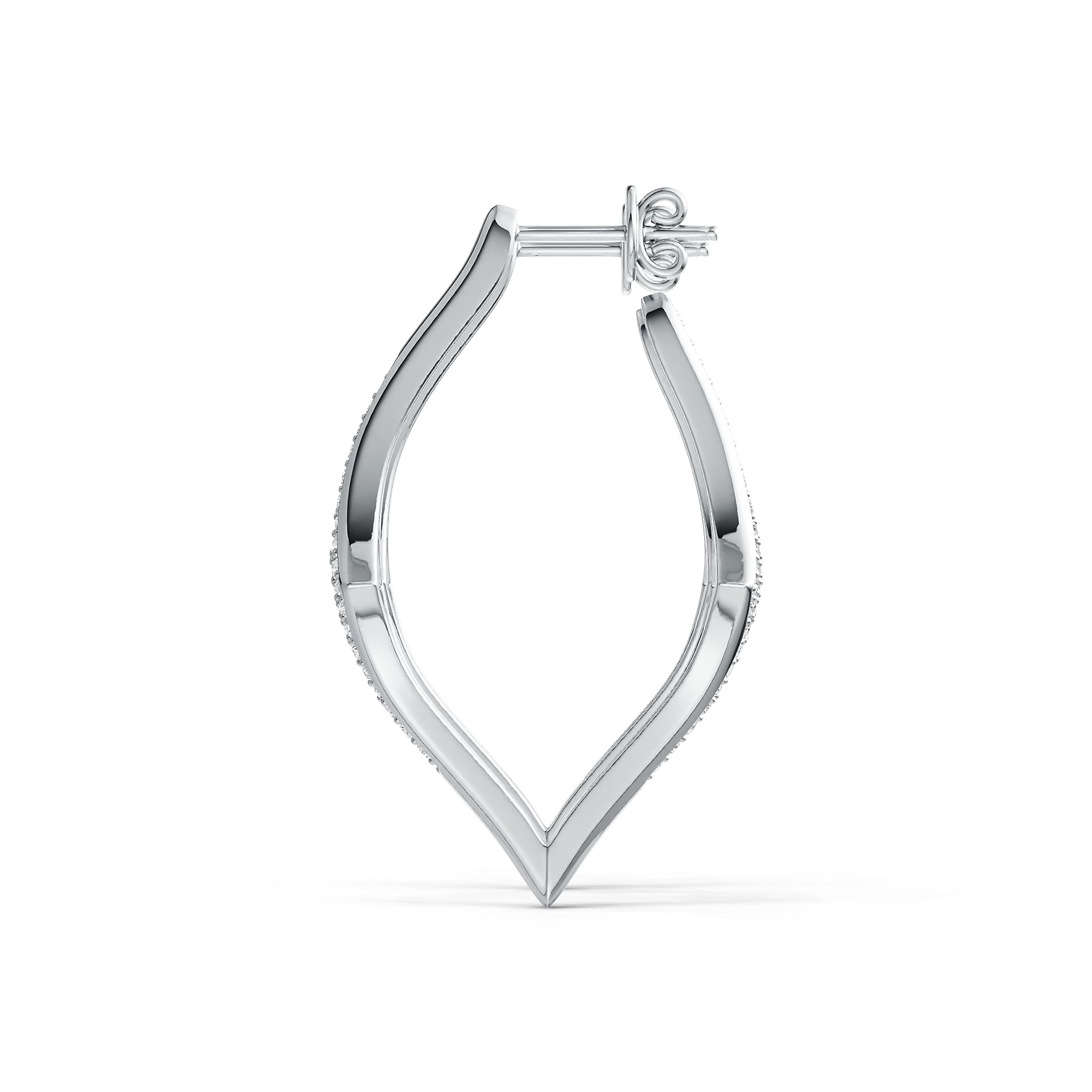 Platinum Dangle Earrings Geometric with or Moissanite Diamond Accent DHJ